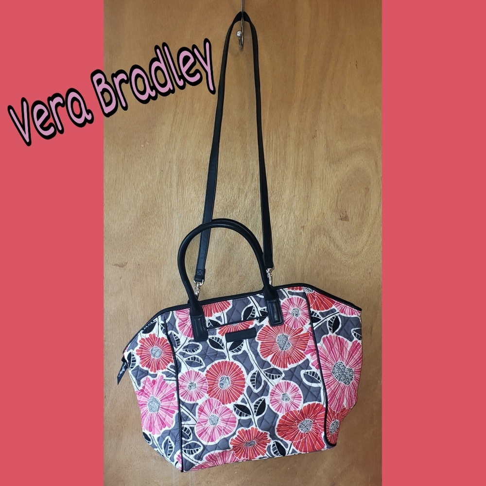 NWT Vera Bradley Trimmed Tote - Cheery Blossoms
